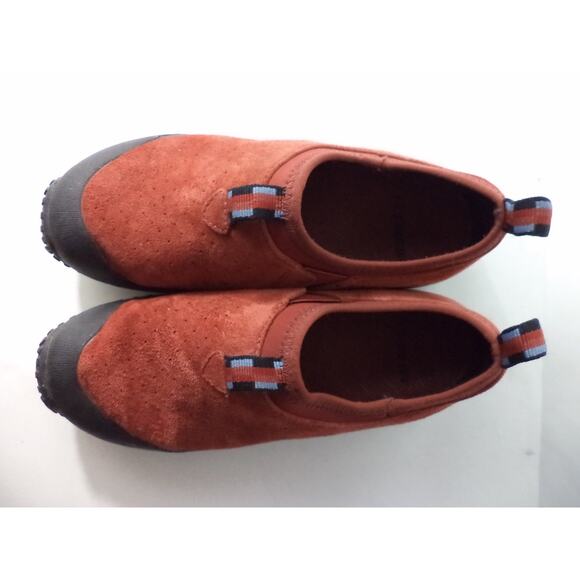 MERRELL IMPROV MOC TUMBLEWEED RED SUEDE LEATHER PULL ON SHOE EUR 36 US 6M - Picture 2 of 7